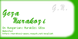 geza murakozi business card